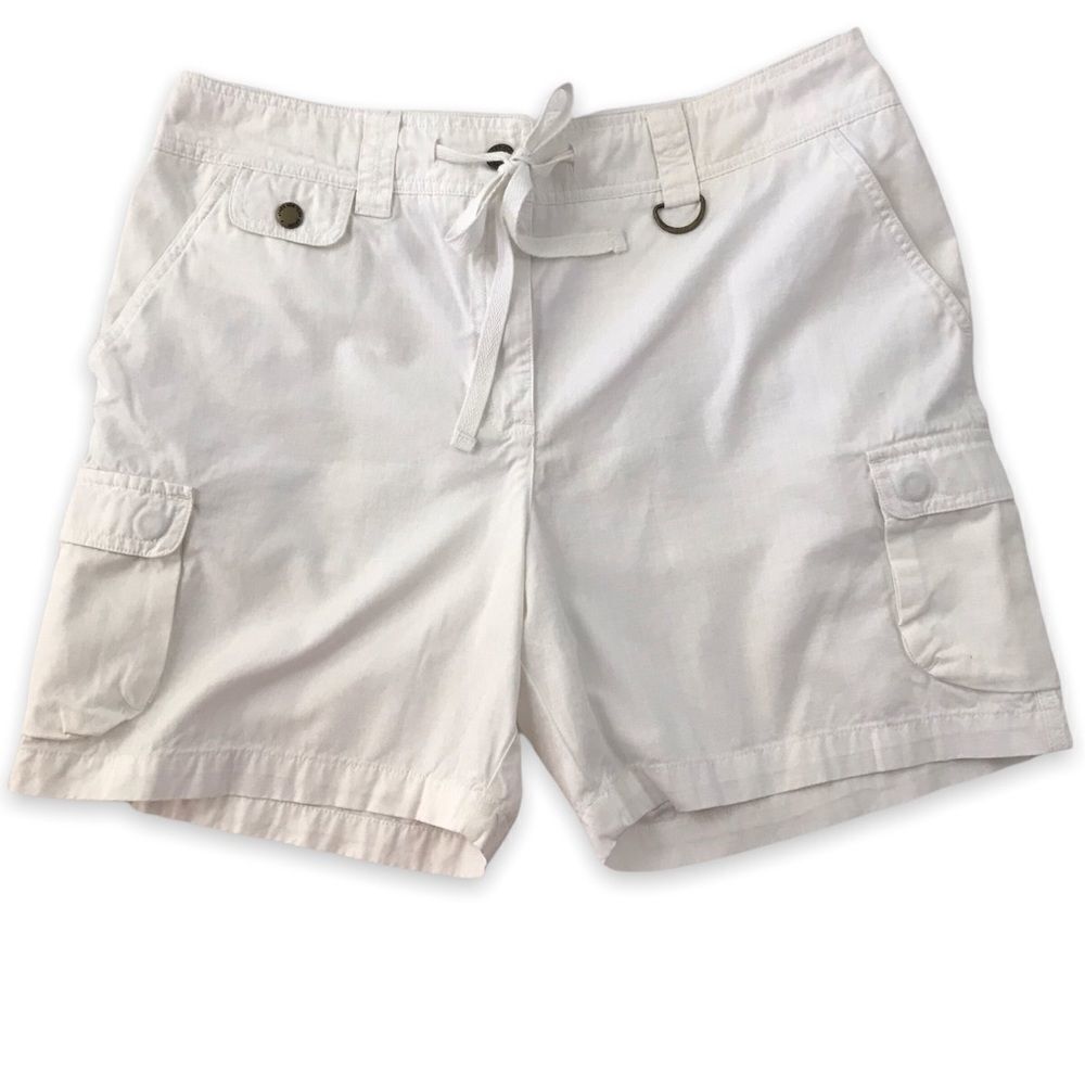 Jones New York Sports‎ white cotton high-waist shorts